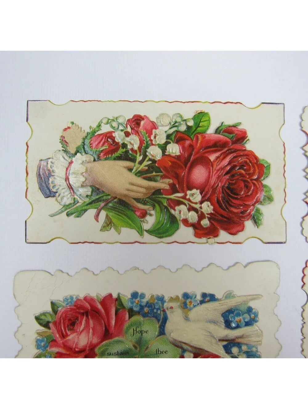 Antique Ephemera Lot of 8 Victorian 19th Century Calling Love Cards Hidden Names